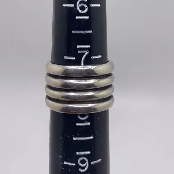 Rare Silpada Women's Faceted Smoky Quartz Sterling Silver Ring Size 7.5 - Picture 8 of 8